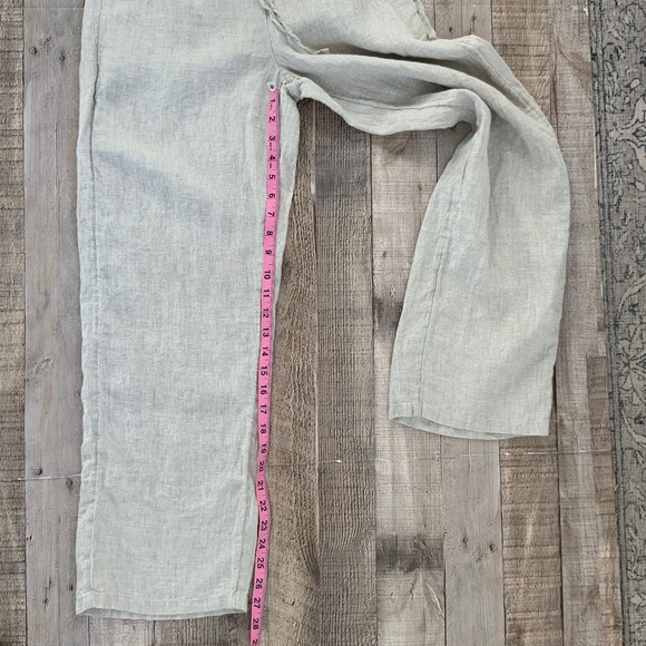 J Crew Flax Linen Soleil Pants Elastic Drawstring Waist SZ XS - Picture 10 of 13